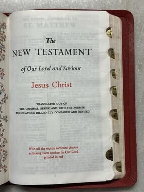 1960s Holy Bible References Red Letter Edition King James Self Pronouncing Ed